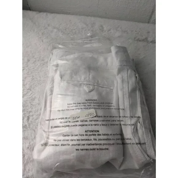 Tommy Bahama Aubrey fit Women’s White Linen Cropped Pants Sz 6 NWT - Picture 10 of 10